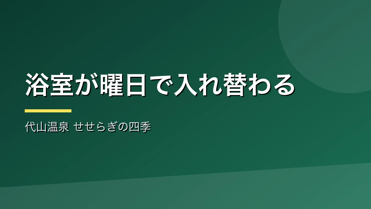 木曽福島代山温泉せせらぎの四季を紹介するバナー画像